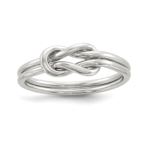 Auriga Fine Jewelry 925 Sterling Silver Love Knot Ring Size 6 Cover