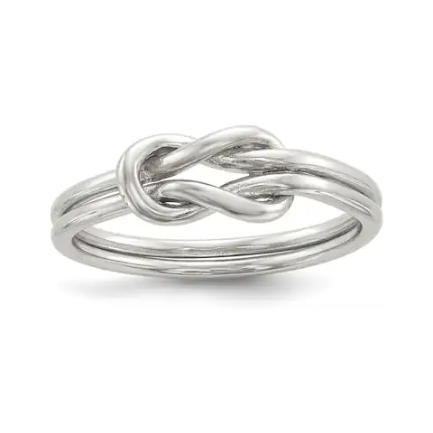 Auriga Fine Jewelry 925 Sterling Silver Love Knot Ring Size 6 Cover