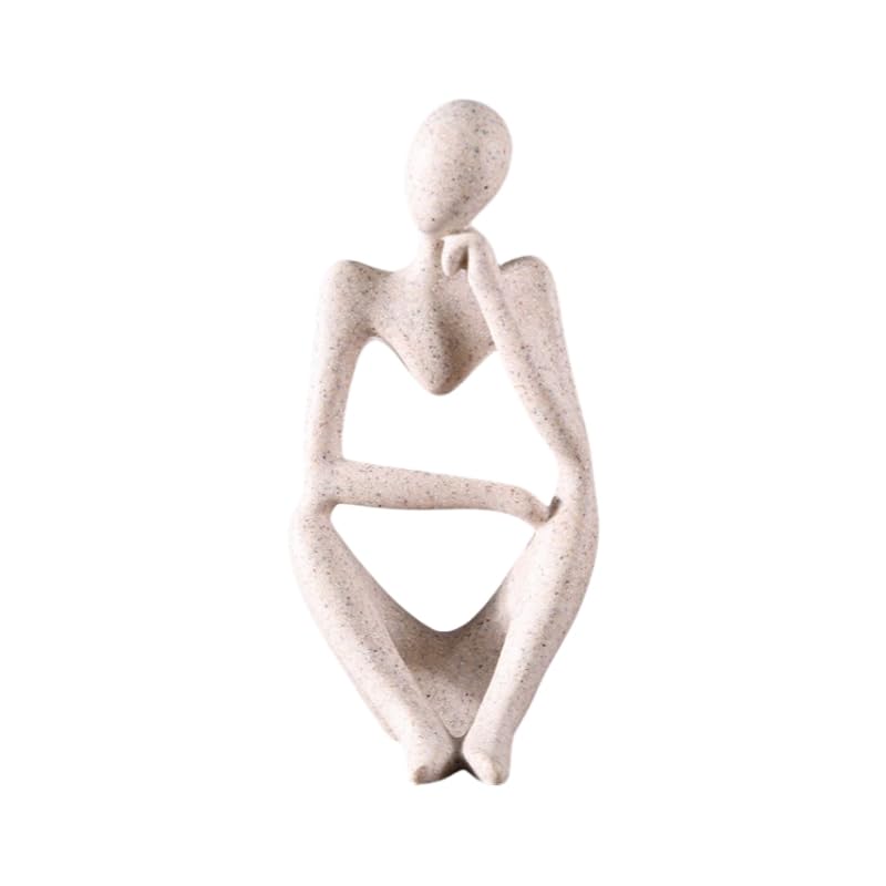 Home Decor Thinker Statue Ornaments Gold Decor Abstract Art Sculpture