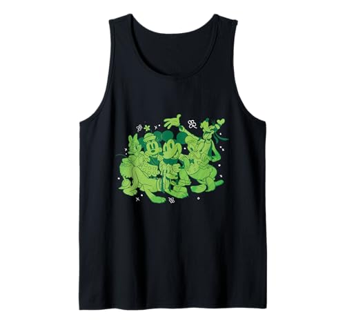 Débardeur Mickey Disney vert Saint Patrick vêtement sans manches été et printemps pour adulte