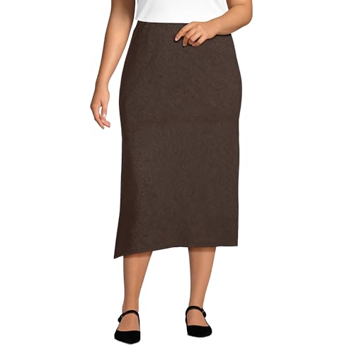 Lands' End Women's Crinkle Midi Skirt
