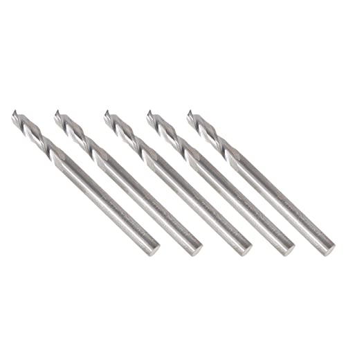 Image of 2 Flute Carbide End Mill 1 /2 Inch Cutting Length x 1-1 /2 Inch Overall Length x 1 /8 Inch Stem Diameter Suitable for Aluminum Cutting Non-Ferrous Metals Up Cutting 5 pcs