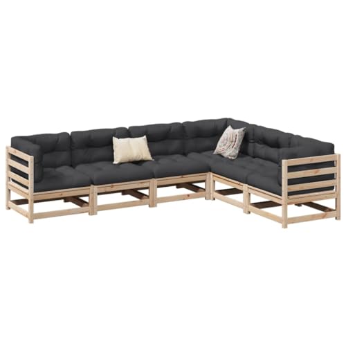 Canapés de jardin modulaires en pin massif pour aménager facilement les petits balcons - 2