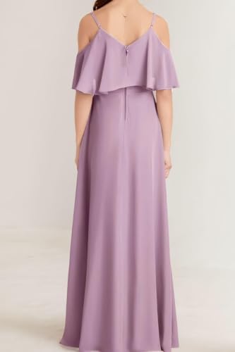 Topsta Junior Bridesmaid Dresses Spaghetti Straps V Neck Chiffon Flower Girl Dress A Line Wedding Party Pageant Gown3