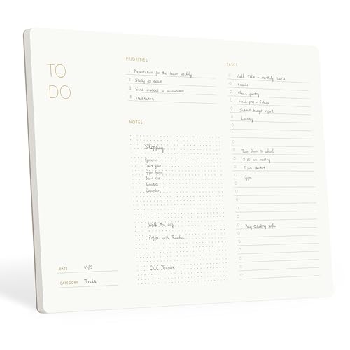 Pinesman - Elegant To Do List Notepad with Mouse Pad Feature, 11.22' x 7.87', 50 Tear-Off Sheets,...