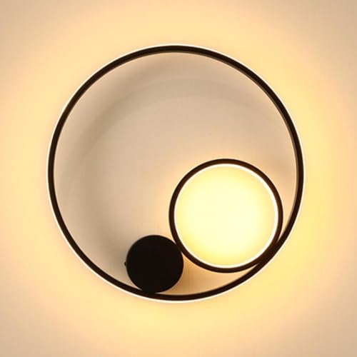 Lampes rondes modernes 3000K et appliques murales LED dorées pour couloir