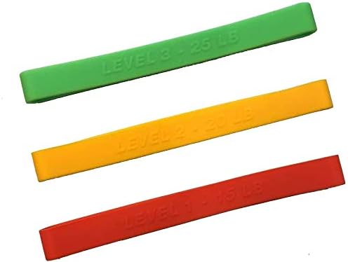 3 Pack Power Resistance Bands Replacement Fit for Wonder Arm Upper Body Workout Fitness Machine 15 20 25 lbs