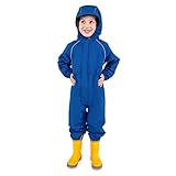【DOUBLURE EN POLAIRE】Avec une couche de polaire douce pour plus de chaleur et de confort, ces combinaisons de pluie confortables pour tout-petits peuvent être portées comme une combinaison de neige en hiver. Idéal pour la neige, la luge, le snowboard, le ski, le camping et la randonnée Cet ensemble de survêtement d'hiver pour enfants est entièrement doté d'une doublure en polaire. Si vous recherchez une combinaison de pluie imperméable plus légère, consultez nos combinaisons de pluie Puddle-Dry qui ont une doublure plus fine.