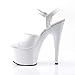 Pleaser Women's Adore-709/W/M Platform Sandal,White/White,8 M US