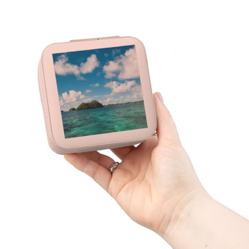 3dRose Rock Islands of Palau, Micronesia UNESCO World Heritage Site. Jewelry Travel Case Pink