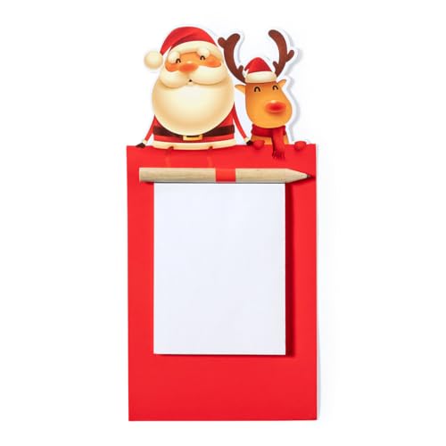 DISOK - Lote 20 Imanes con Bloc de Notas Navidad. Detalles, Regalos Baratos para Navidades Empresas Clientes