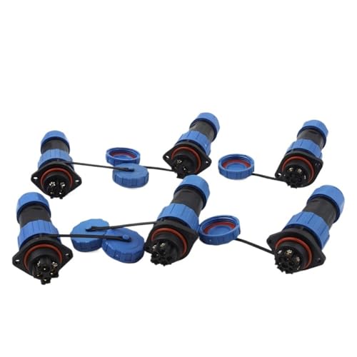 LP20 Ip68 Straight Waterproof Connector Flange Industrial Socket No Welding Required Type Standard Size Cable(LP20-7F)