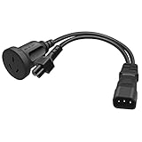 Enchufe PDU C14 a C5/enchufe estándar australiano, Cable de alimentación de CA de línea de conversión de UNA vuelta y dos, Cable de conversión de energía C5 + AU a C14 0,3 m - (C14 to C5 and AU10A)
