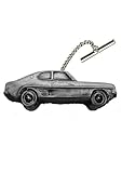 ford capri mk1 rs 3100 Cadeau idéal Épingle à cravate avec chaîne Motif voiture classique britannique Capri Mk1 ref72 Effet étain