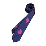 Pannacotta Fugo Cosplay Tie,Anime Cosplay Strawberry Pattern Necktie for Unisex (A)