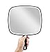 OMIRO Hand Mirror, Extra Large Black Handheld Mirror with Handle, 9" W x 12.4" L