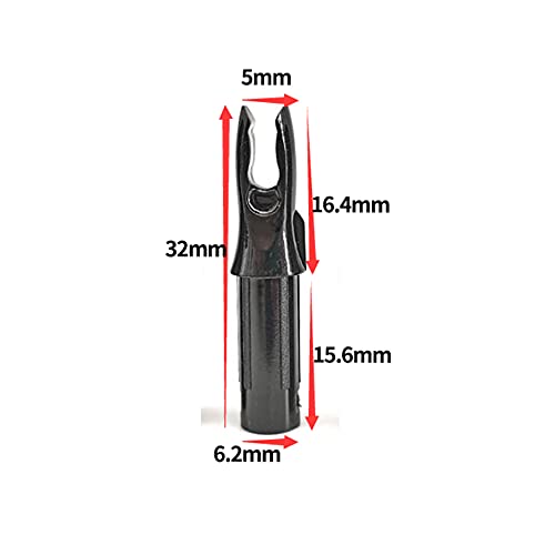 Zshjgjr 50 Pack Archery Arrow Nock Id 6.2Mm/.244" Plastic Insert Arrow Nocks Tail For Diy Hunting Shooting Arrows (Black) #TOP3