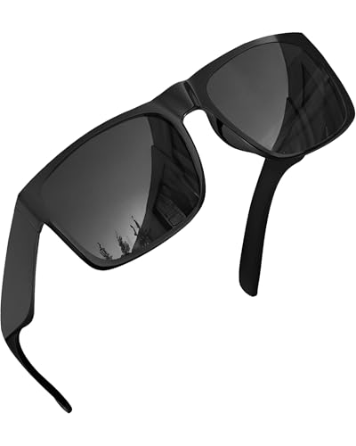 grinderPUNCH XL Super Dark Polarized Sunglasses Big Heads Wide Face, Extra Wide Oversized Lightweight Sunglasses for Sports Driving Glasses, Large Face Fit Blackout Shades