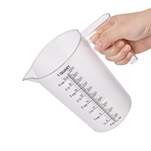 Food-Grade Plastic Measuring Pitcher & Cups (1000ml)
