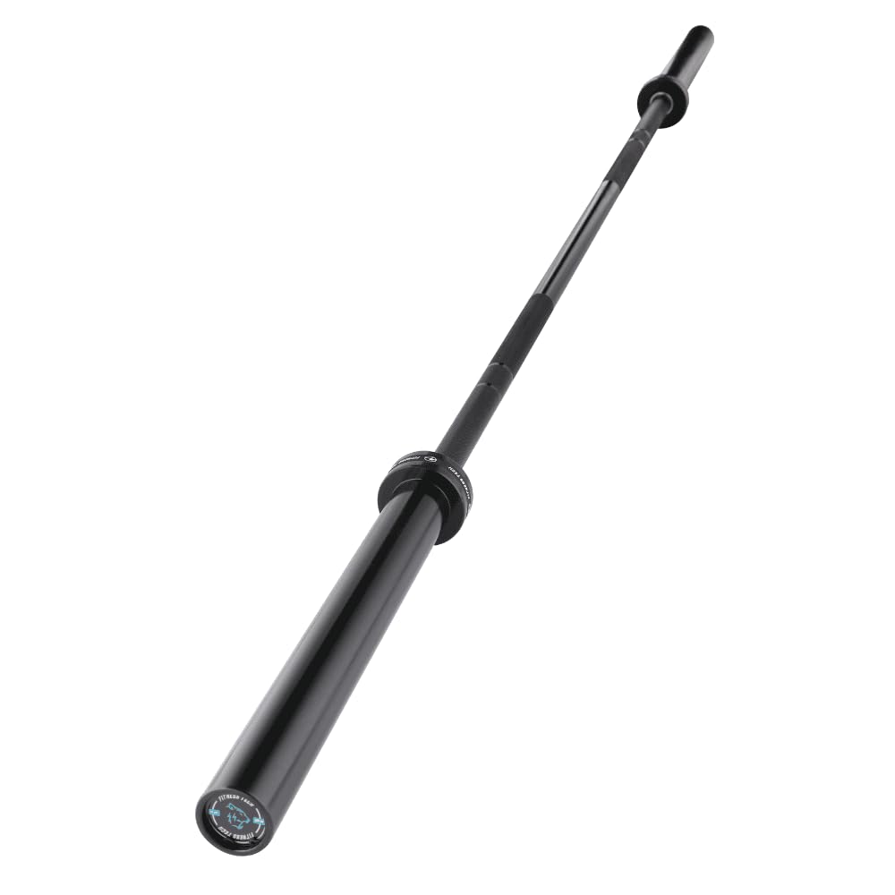 Barra Olímpica Profesional 220 cm – 50 mm – 8 Rodamientos por Lado – Carga Máxima 454 kg – 20 kg – Powerlifting, Cross Training y Halterofilia – Color Negro – Fitness Tech