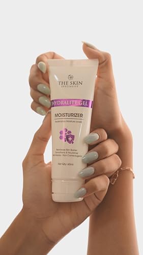 Image of HYDRALITE Gel Moisturizer for Face, Oil Free Hydrating Gel with Hyaluronic Acid, Water based Moisturizer for Oily & Acne Prone Skin, Non Comedogenic, 60 ml