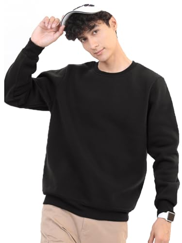 Image of Men's Pure Cotton Winterwear Full Sleeve Crew Neck Sweatshirt