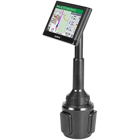 1Zero Solid GPS Cup Holder Mount for Garmin [Adjustable Arm], Replacement Car Truck Cupholder Ball Mount Compatible with Garmin Nuvi Drivesmart RV Dezl Drive Zumo Driveassist DriveLuxe Navigator Cover