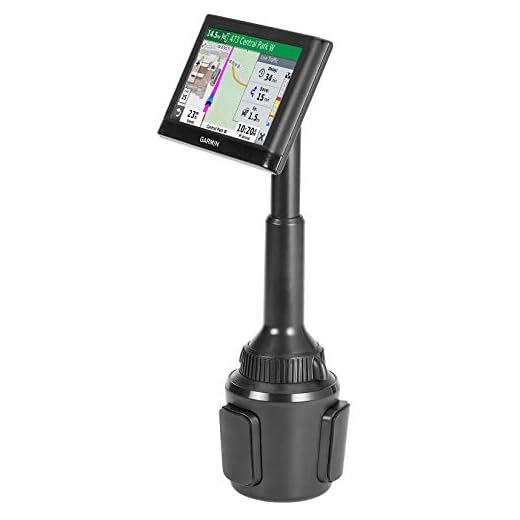 1Zero GPS Cup Holder Mount for Car Truck with Adjustable Height Arm, Replacement Cupholder Ball Mount Compatible with Garmin Nuvi Drivesmart RV Dezl Drive Zumo Driveassist DriveLuxe Portable Navigator