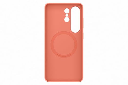 Image of Samsung Galaxy S26 Ultra Silicone Magnet Phone Case, Soft-Touch, Durable Grip, Great Feel, Coral Red