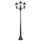Monzana Farola de jardín Willow color Antracita 60W 1760x530mm Luz de exteriores para jardín terraza patio o entrada