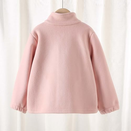 Kids Boys Girls Polar Fleece Jacket Cute Fall Winter Warm Outerwear Full Zip Cute Fuzzy Youth Coat 3-9 Years4