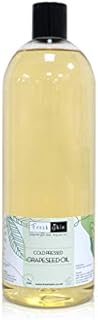 Freshskin Beauty LTD | 1 Litre Grapeseed Oil 100% Pure Cold Pressed Carrier Oil - Cosmetic Grade for Massage, Hair And Skin (1000ml)