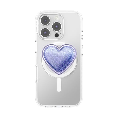 Image of PopSockets Phone Grip for MagSafe, Magnetic Holder, Phone Stand, Squishy - Squishy Tidepool Heart Lavendar