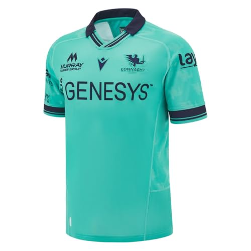 Maillot Connacht Rugby Macron manches courtes pour jouer et s'entraîner