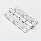 Türangeln Aluminium Legierung Industrielle Chassis Mit Scharniere Schrank Türen Flache Öffnung Haushalt Silber Tür Scharniere 1Pcs(HHPSNL8)