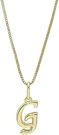 Colar Corrente com Letra Inicial - Semi Joias Banhado a Ouro 18k - Pingente Personalizado e Elegante - Perfeito para Mulheres (G)