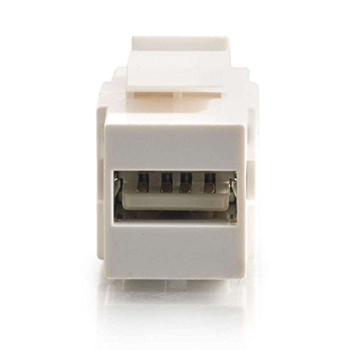 C2G/Cables To Go 28751 Snap-In Usb A/B Female Keystone Insert Module, Taa Compliant, White #TOP4