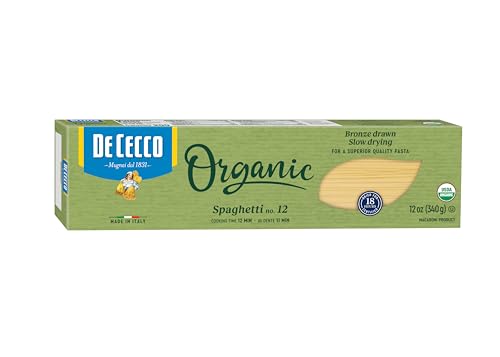 De Cecco Organic Pasta, Spaghetti No.12, 12 Ounce (Pack of 12)