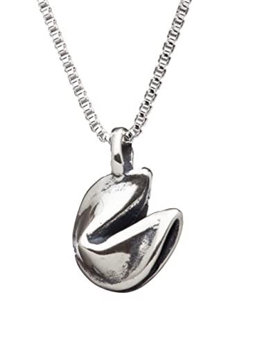 Fortune Cookie Necklace Silver Fortune Cookie Charm