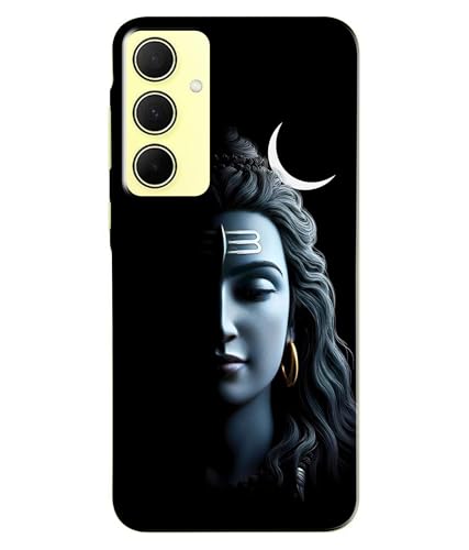 Image of Lord Shiva Half Face Printed Hard Back Case Cover Compatible for Samsung Galaxy A35 5G | Samsung A35 5G (Multicolor) - D1668