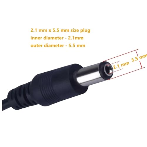 Power Supply Cord Y Adapter, 1 Female to 8 Male Power Splitter Cable for CCTV Surveillance System