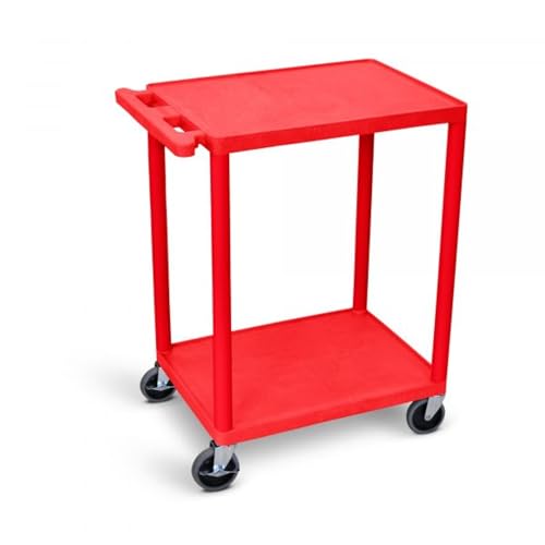 Image of FSE 373-HE32-RD Utility Cart - Two Shelves Structural Foam Plastic