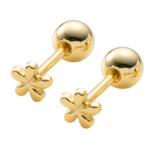 [Ｃｒｅａｍ ｄｏｔ．] クリームドット ピアス サージカルステンレス レディース 人気 つけっぱなし スタッド フラワー マイクロ 極小 スクリューロック 【ゴールド × ピアス】