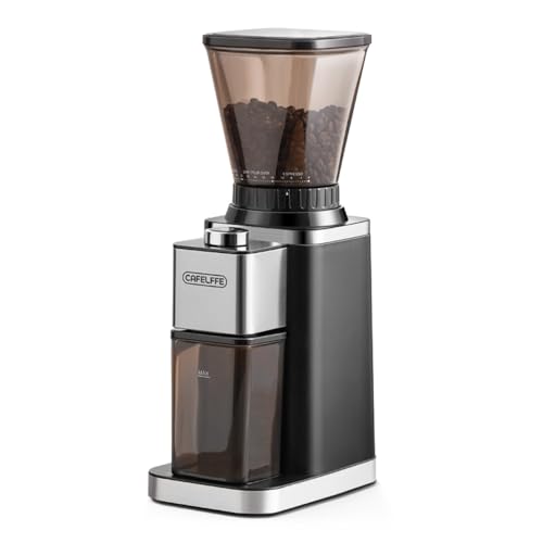 Image of Cafelffe Automatic Conical Burr Coffee Grinder Electric Espresso Coffee Bean Grinder With 48 Precise Grinding Setting And Anti-Static For Espresso/Americano/Pour Over/Drip/French Press Black