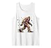 Floral Bigfoot Colorful Flower Power Hippie Sasquatch Art Tank Top