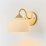 Large application : cette applique murale en verre blanc est exquise. Convient pour le chevet, la décoration murale du salon, la lampe de vanité de salle de bain, la lampe de commode, la cuisine, le couloir, la porte, etc.