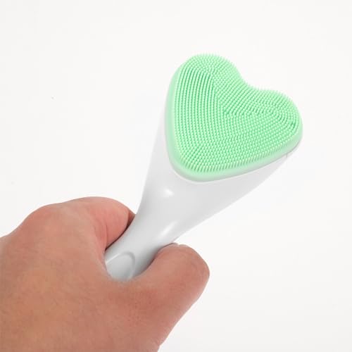 Healvian Escova De Limpeza Facial De Silicone À Prova D'água Purificador De Rosto Formato De Coraçã