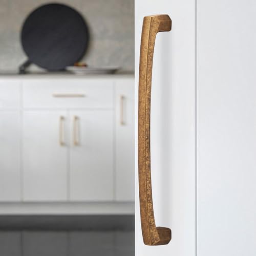 BUKOBYHE 6 Pack 7-1/2 Inch Kitchen Cabinet Handles Antique Brass Cabinet Pulls Vintage Drawer Pulls Aged Kitchen Hardware by BUKOBYHE - Image 3
