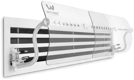 WITFORMS/Grille - AC Air Deflector, Easy Installation Without Punching Ceiling, Adjustable Transparent Wing (60-110 cm) To Fit Central AC Diffuser Sizes