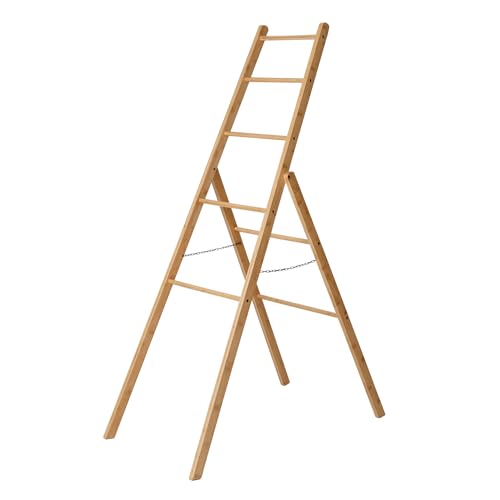Honey Can Do Bamboo Clothes Drying Ladder Rack DRY-09387 Natural